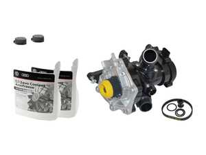 ES#4840483 - MK7GLIWP2KT - Thermostat/Water Pump Kit - Featuring Hamburg Tech Water Pump and Thermostat - Assembled By ECS - Volkswagen