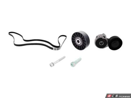 ES#2763124 - 077903133Ekt - Accessory Belt Kit - Belt service kit includes belt, tensioner, & hardware to keep your belt where it should be! - Assembled By ECS - Audi