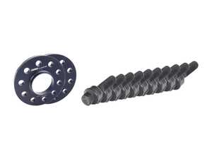 ES#4813394 - 002411ECS02-13KT - Wheel Spacer & Bolt Kit - 12.5mm With Black Ball Seat Bolts - Complete kit for two wheels, comes with everything you need to install spacers on your aftermarket wheels - ECS - Audi