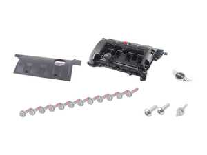 ES#3171104 - 11127646554KT1 - Valve Cover Complete Kit - Kit includes Valve cover, front cover, MINI Emblem, and install hardware / cylinder head cover - Genuine MINI - MINI