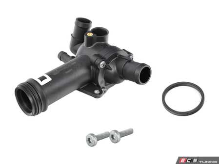 ES#4842735 - 07K121111ELT1KT - Thermostat Replacement Kit - Keep your cooling system efficient with a new thermostat, housing and o-ring - Assembled By ECS - Audi