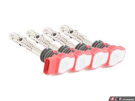 ES#4057525 - 06C90511KT -  Ignition Coils - Set Of Four - Dress up your engine bay with red coil packs - Hamburg Tech - Audi Volkswagen