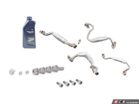 ES#4212800 - 11427848526KT - Turbo Oil Line Replacement Kit  - Replace leaking or damaged lines to ensure your turbos are well lubricated for long lasting life! - Assembled By ECS - BMW