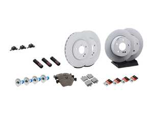 ES#2770019 - 210421251264KT3 - Front & Rear Brake Service Kit - Featuring Genuine Mercedes-Benz Rotors And Pads - Genuine Mercedes Benz - Mercedes Benz