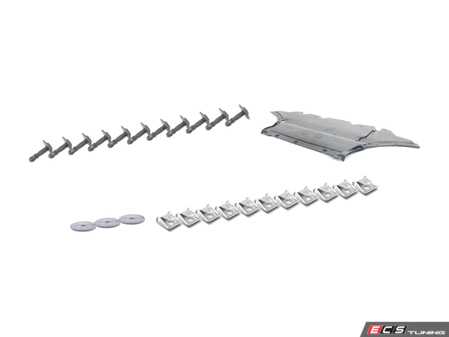 ES#3648485 - 8k1863821KT - Belly Pan & Installation Hardware Kit - Includes a replacement belly pan with all necessary mounting hardware - Assembled By ECS - Audi