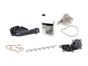 ES#5386464 - 06E121018BKT2 - Water Pump / Thermostat Kit  - Includes everything you need to replace your water pump and thermostat. This kit does not include the water pump pulley. - Assembled By ECS - Audi