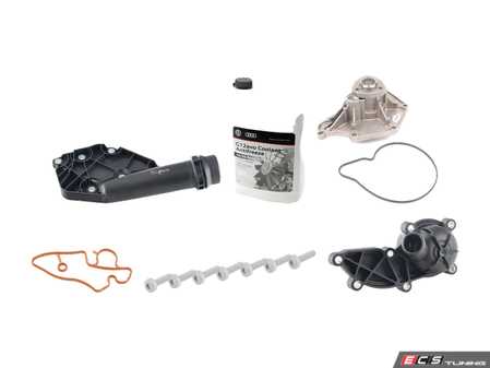 ES#5386464 - 06E121018BKT2 - Water Pump / Thermostat Kit  - Includes everything you need to replace your water pump and thermostat. This kit does not include the water pump pulley. - Assembled By ECS - Audi