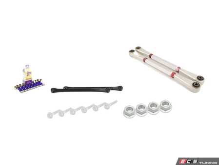 ES#4265751 - 33326768724KT3 - Adjustable Performance Rear Wishbone/Control Arm Kit  - Includes Control Arms/Wishbone, Powerflex Poly Bushings, and Hardware! Adjustable lower control arms. - Assembled By ECS - MINI