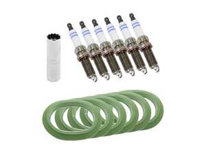 ES#4830963 - 0041596403KT7 - Ignition Service Kit - Featuring OEM Bosch Spark Plugs, Special Spark Plug Socket and intake plenum gaskets - Assembled By ECS - Mercedes Benz