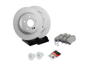 ES#3678591 - 246423011207KT6 - CLA250 Rear Rotor Service Kit - Featuring Zimmermann Coated Rotors and Zimmermann Brake Pads - Assembled By ECS - Mercedes Benz