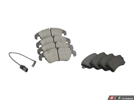 ES#4493041 - 8K0698151EKT - Front & Rear Premium Low-Met Brake Pad Kit - Quality brake pads from an original equipment supplier - Brembo - Audi