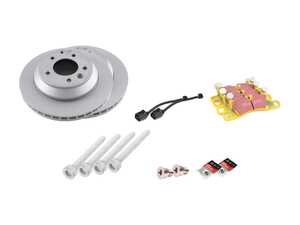 ES#2602548 - 95535240131RPKT2 - Performance Rear Brake Service Kit - Featuring Zimmerman Z-Coated rotors and EBC YellowStuff brake pads  - Assembled By ECS - Porsche