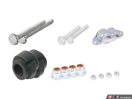 ES#3969925 - 8K0411327BKT2 - Front Sway Bar Installation Kit  - Includes new bushings, brackets and hardware - Assembled By ECS - Audi