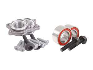 ES#3659334 - 8E0498625BKT3 - Complete Wheel Bearing Kit - All-inclusive kit includes bearings, axle bolts, and securing bolts for all four corners of the vehicle - Vaico - Audi