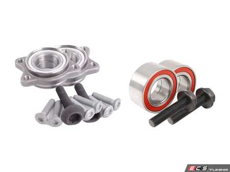 ES#3659334 - 8E0498625BKT3 - Complete Wheel Bearing Kit - All-inclusive kit includes bearings, axle bolts, and securing bolts for all four corners of the vehicle - Vaico - Audi