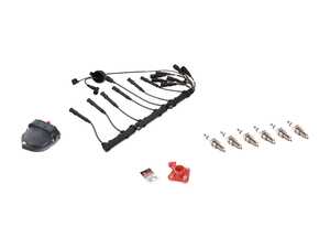 ES#3437825 - 12121726037kt2 - Ignition Service Kit - Includes new spark plugs, spark plug wires and boots, and cap and rotor - Assembled By ECS - BMW