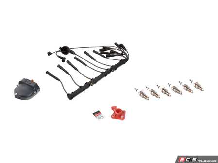 ES#3437825 - 12121726037kt2 - Ignition Service Kit - Includes new spark plugs, spark plug wires and boots, and cap and rotor - Assembled By ECS - BMW