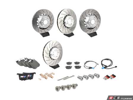 ES#4752774 - F97X3MBSFR2KT - OEM Brake Service Kit - Front And Rear - Assembled By ECS - BMW