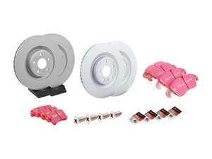 ES#4932403 - 8K0698301MKT19 -  Front & Rear Brake Service Kit - Featuring Zimmermann rotors and EBC RedStuff pads - Assembled By ECS - Audi