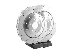 ES#2952087 - 420615601JKT - Rear Brake Rotors - Pair (356x32) - Restore Stopping power with new scalloped style rotors - Genuine Volkswagen Audi - Audi