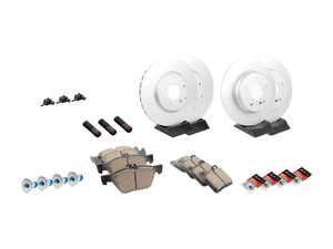 ES#2770017 - 210421251264KT2 - Front & Rear Brake Service Kit - Featuring ATE Rotors And Akebono-Euro Ceramic Pads - Assembled By ECS - Mercedes Benz