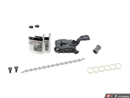 ES#4920494 - 06E103547AFKT - Ultimate Pressure Control Valve (PCV) Service Kit - Comprehensive kit includes new oil separator, supercharger gaskets, vent tube o-rings, and ECS coolant bleeder screw kit. - Assembled By ECS - Audi