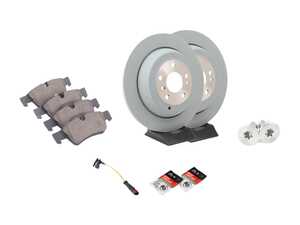 ES#4643480 - 1644231212KT10 - Rear Brake Service Kit - Featuring Brembo rotors, and Brembo Ceramic pads - Assembled By ECS - Mercedes Benz