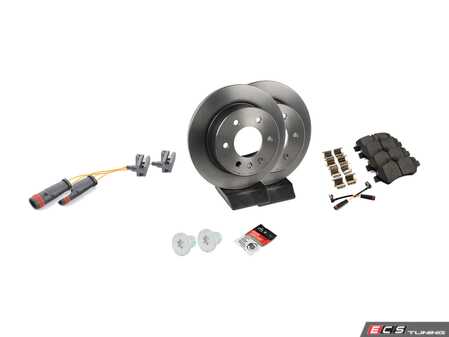 ES#3691431 - 9064230012KT8 - Rear Brake Service Kit - Featuring Brembo rotors, and Brembo pads - Assembled By ECS - Mercedes Benz