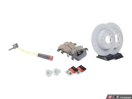 ES#2807161 - 2044231512KT4 - Rear Brake Service Kit  - Featuring Genuine Mercedes-Benz Rotors and Akebono-Euro Ceramic Pads - Assembled By ECS - Mercedes Benz