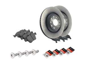 ES#5388053 - 3QF615301JKT5 - Rear Brake Service Kit - VW Atlas (310x22) - Featuring Genuine Rotors, pads, and wear sensors - Genuine Volkswagen Audi - Volkswagen