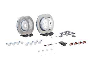 ES#3658425 - 2214210912KT4 - Front & Rear Brake Service Kit - Featuring Genuine Mercedes-Benz rotors, and Genuine Mercedes-Benz pads - Genuine Mercedes Benz - Mercedes Benz
