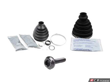 ES#2992001 - 1J0498201GKKT -  Front Inner & Outer CV Joint Refresh Kit - Stage 1 - Why risk tearing the same axle out twice? This kit includes front inner and outer CV Joint Boots to service one axle. - Assembled By ECS - Volkswagen