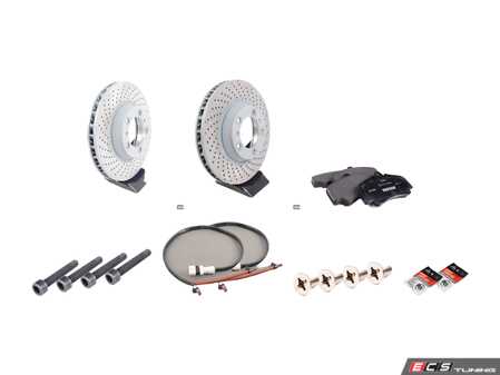 ES#2598626 - 99635140904FOKT2 - Front Brake Service Kit - Featuring Sebro rotors and Textar brake pads - Assembled By ECS - Porsche