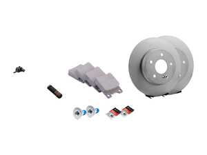 ES#2772070 - 0034204920KT4 - Rear Brake Service Kit - Featuring Meyle Rotors And Meyle Ceramic Pads - Assembled By ECS - Mercedes Benz