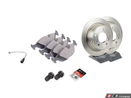 ES#4815712 - 34211121387zKT - Rear Brake Service Kit - Includes rear rotors, pads, wear sensor, and associated hardware. - Assembled By ECS - BMW