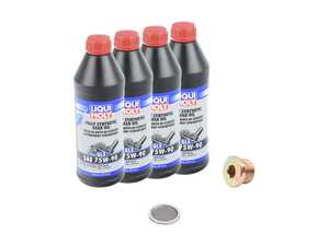 ES#4000542 - 00004320420KT - 996 Turbo / Turbo S Gear Oil Service Kit - Liqui-Moly Full Synthetic 75w-90 - Kit includes everything needed to service your 996 Turbo / Turbo S manual transmission - Assembled By ECS - Porsche