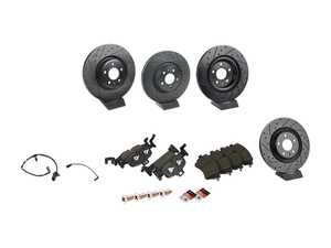 ES#4883681 - 8W0615301P5KT - Performance Front And Rear Brake Service Kit - With ECS V5 dimpled/drilled & slotted rotors and ECS EP24 Enthusiast Performance brake pads - Assembled By ECS - Audi