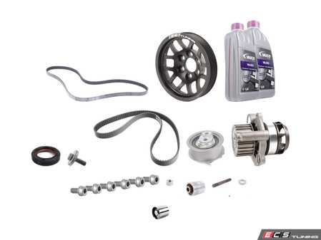 ES#4338436 - 06F198003B7KT1 - Ultimate Plus Timing Belt Kit - Black Pulley - Get the best timing belt kit with the added benefits of the Quick-Spool under drive pulley - Assembled By ECS - Audi