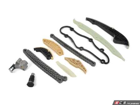ES#4820536 - 06L103483AKT2 - Basic Timing Chain Kit - Includes chains, tensioners, and rails - Assembled By ECS - Volkswagen