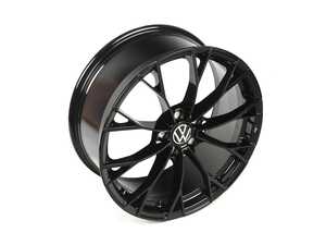 ES#5443968 - 5h0071499aax1KT - 19" 10-Spoke Golf R Wheels - Set Of Four - 19x8 ET50 5x112 57.1CB - High Gloss Black - Genuine Volkswagen Audi - Volkswagen