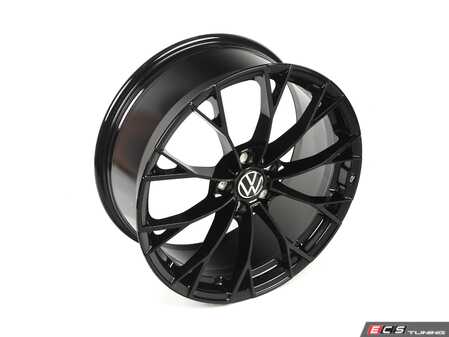ES#4930881 - 5H0071499AAX1 - 19" 10-Spoke Golf R Wheel - Priced Each - 19x8 ET50 5x112 57.1CB - High Gloss Black - Genuine Volkswagen Audi - Volkswagen
