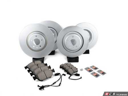 ES#3618407 - kt4g0698151bKT - Front & Rear Brake Service Kit - Featuring Zimmerman rotors and ECS DD23 Daily Driver ceramic pads - Assembled By ECS - Audi