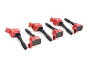 ES#4708319 - VWR900001-6KT - RacingLine Higher Output Ignition Coils - Red - Set Of Six - Delivers greater energy output, ensuring a stronger and more consistent spark. A simple plug-and-play upgrade over the OE factory coils. - Racingline - Audi
