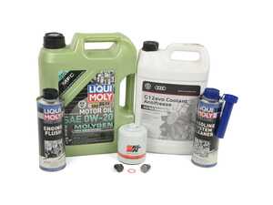 ES#4821168 - 15tosKT - Molygen New Generation Engine Oil Service Kit (0w-20) - Molygen oil paired with a K&N Filter - Assembled By ECS - Volkswagen