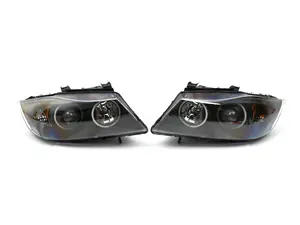 Anzo Projector Headlights W/ Halo W/ LED Bar - 3 Series E90-E91 - Black