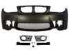 ES#4674833 - E821MFTBUMP-FOG- - 1M Style Replacement Front Bumper Conversion - With Foglight Cutouts - Complete front bumper with lower grilles. - ECS - BMW