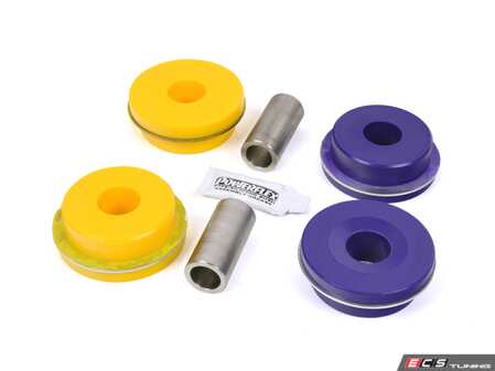 ES#5435064 - PFR5-4611M3 - E46 M3 Polyurethane Rear Subframe Bushing - Rear Position Set - Fits BMW E46 M3 (includes CSL). Upper half of the bushing is 70A Yellow, lower half is 80A Purple! - Powerflex - BMW