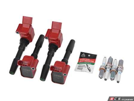 ES#5445215 - ev04isKT - Evo4 ECS Performance Ignition Service Kit - Includes four ECS Performance coil packs, NGK performance spark plugs, and dielectric spark plug boot protector to service your ignition! - Assembled By ECS - Volkswagen