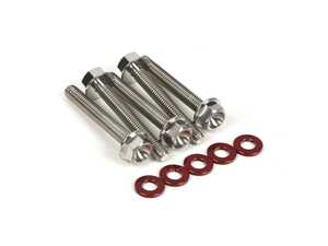 ES#4476325 - TI-M6X1X40-5RD - Titanium Ignition Coil Hardware Kit - Set of Five With Red Titanium Washers - Replace your pesky OEM ignition coil tiedown studs with these titanium bolts! - ECS - Audi