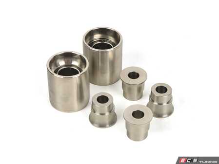 ES#4475403 - F8X-1BLCASB - Rear Lower Control Arm Cup Subframe Bearing Set - E9X M3/E82 1M - by eliminating rubber from a critical feedback area of the car, you gain control over the tires behavior and thereby confidence behind the wheel at the limit - Fall Line - BMW